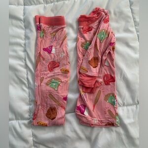 Little Sleepies Pink Long baseball set